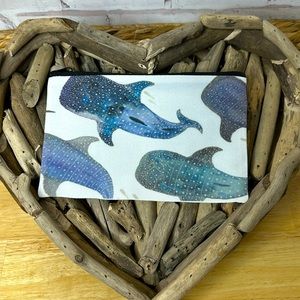 Whale shark canvas zipper pouch